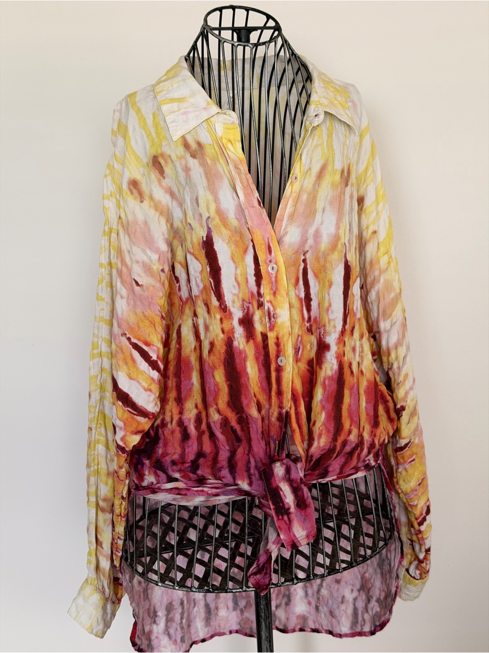 Anthropologie Tie-Dye Button Down Tunic